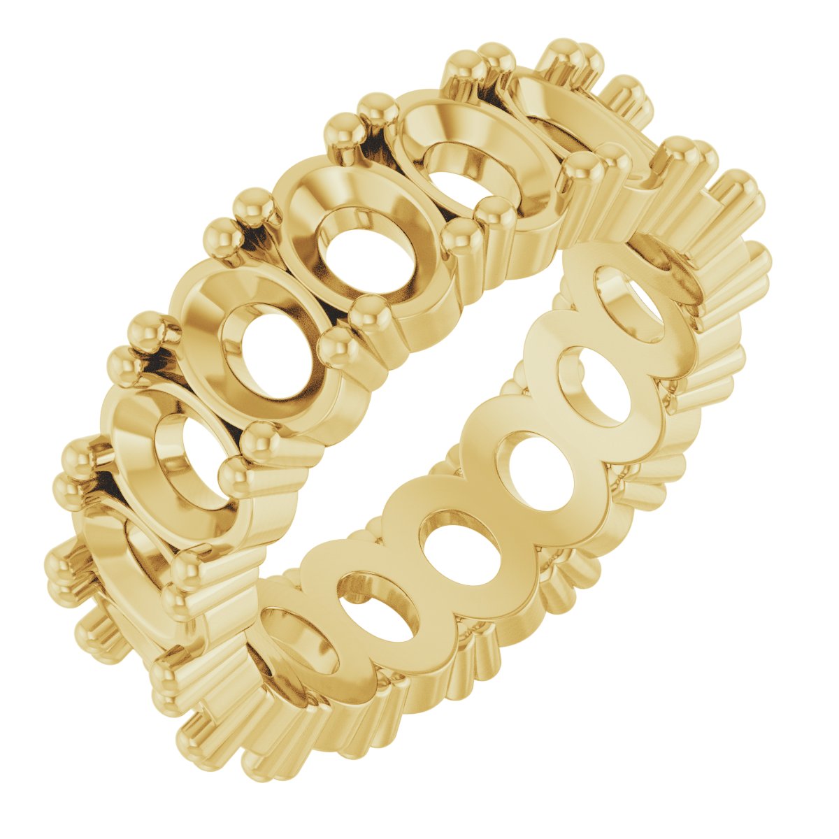 Shared-Prong Eternity Band