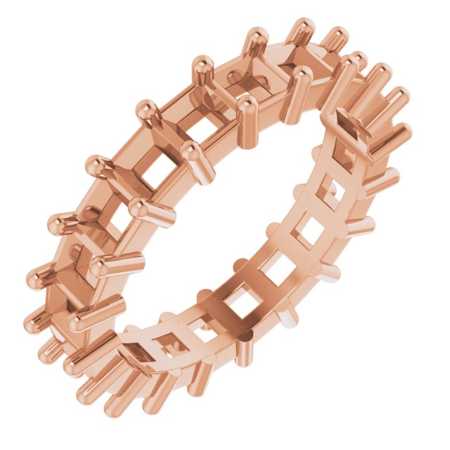 Shared-Prong Eternity Band