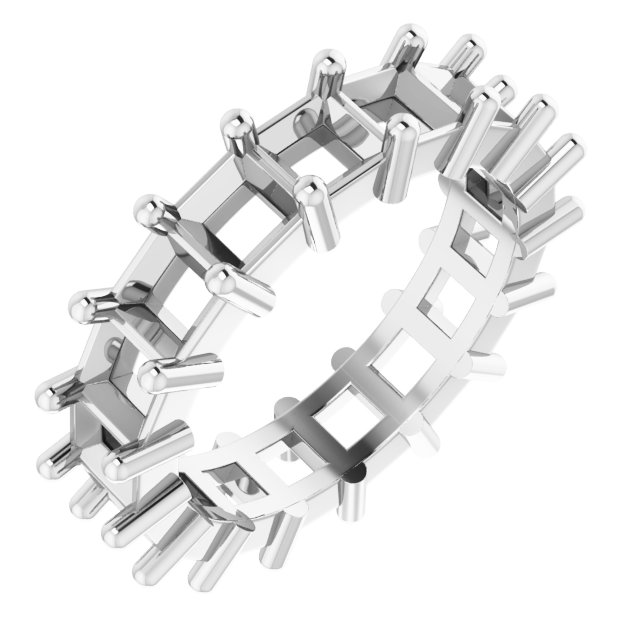 Shared-Prong Eternity Band