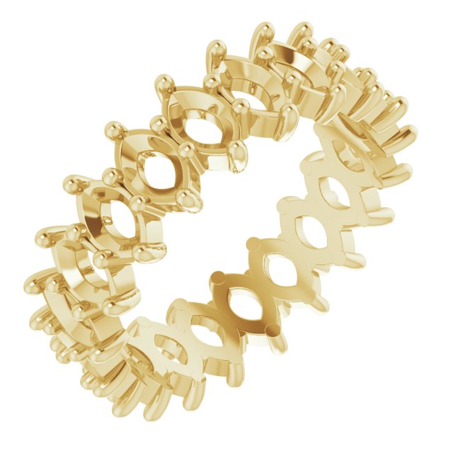 Shared-Prong Eternity Band
