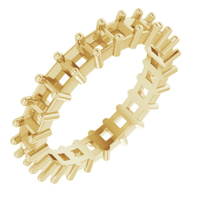 Shared-Prong Eternity Band