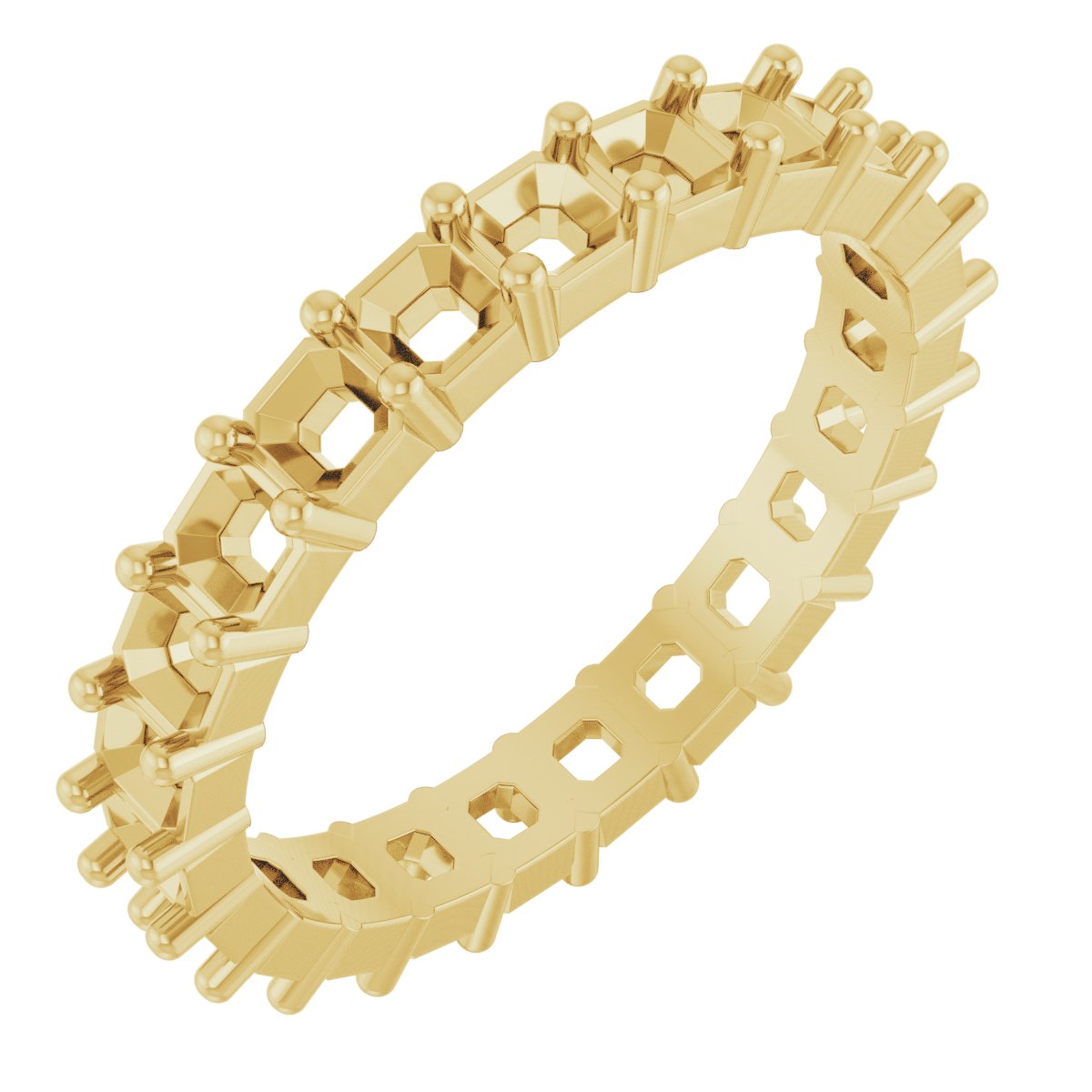 Shared-Prong Eternity Band