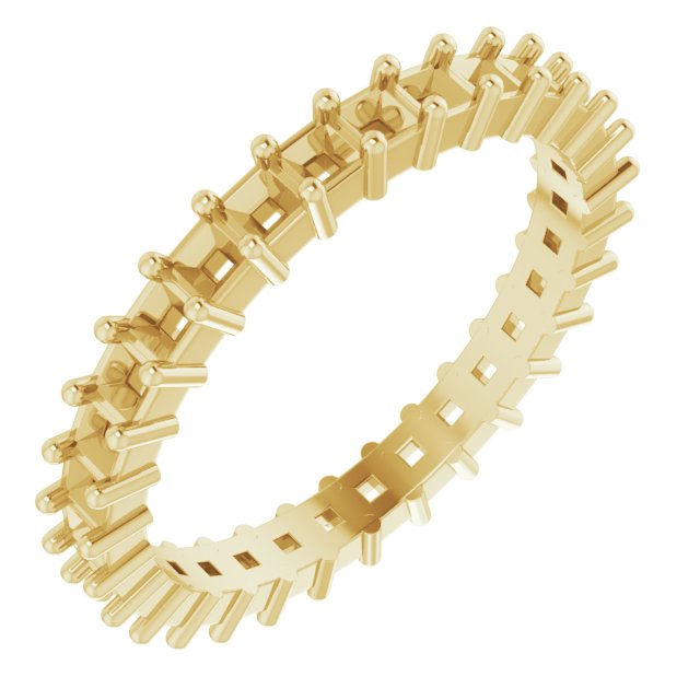 Shared-Prong Eternity Band