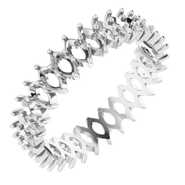 Shared-Prong Eternity Band