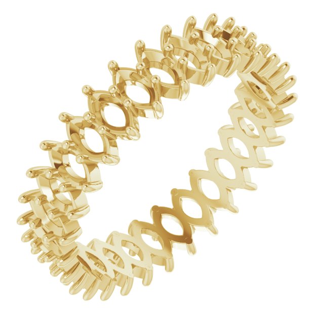 Shared-Prong Eternity Band