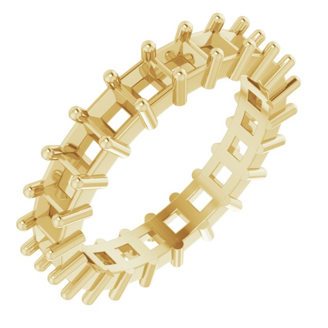 Shared-Prong Eternity Band
