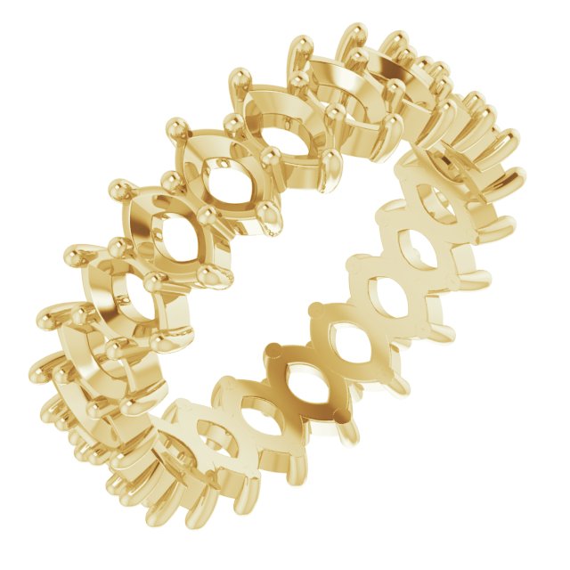 Shared-Prong Eternity Band