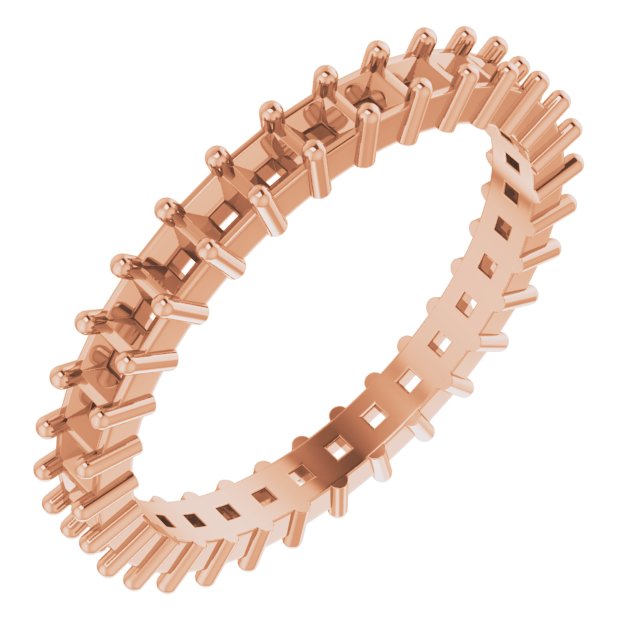 Shared-Prong Eternity Band
