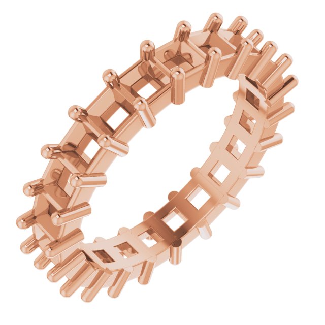Shared-Prong Eternity Band