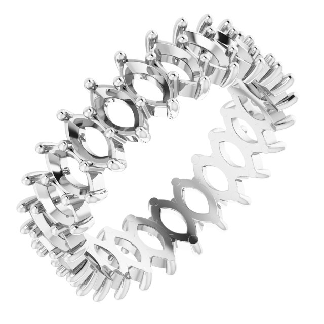 Shared-Prong Eternity Band