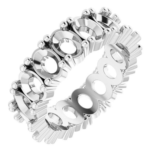 Shared-Prong Eternity Band
