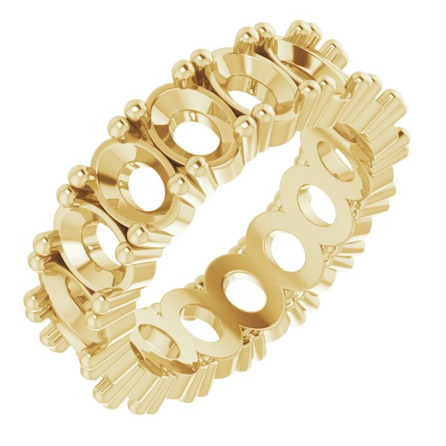 Shared-Prong Eternity Band