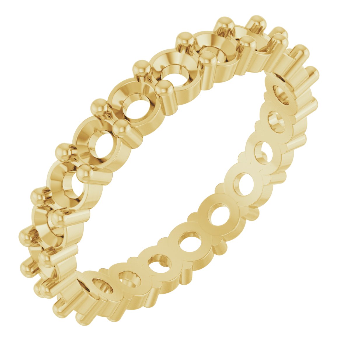 Shared-Prong Eternity Band