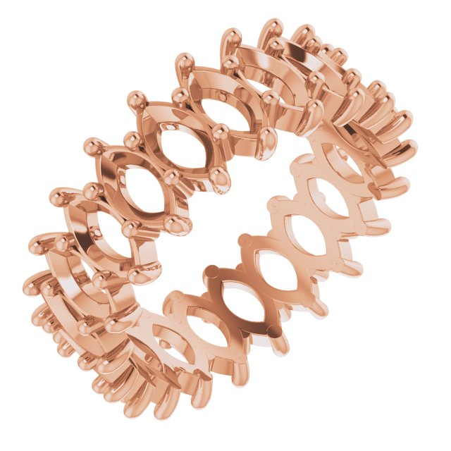 Shared-Prong Eternity Band