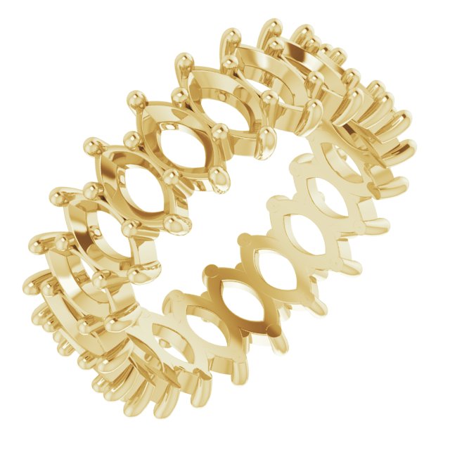 Shared-Prong Eternity Band