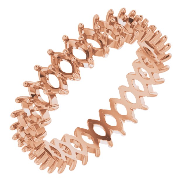 Shared-Prong Eternity Band