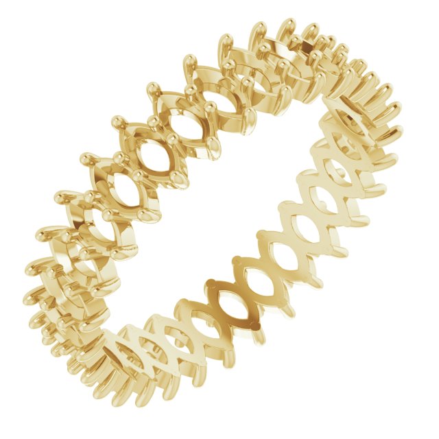 Shared-Prong Eternity Band