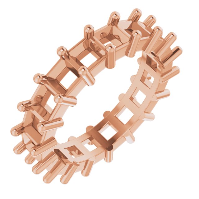 Shared-Prong Eternity Band