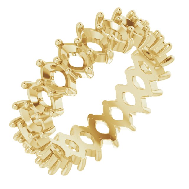 Shared-Prong Eternity Band