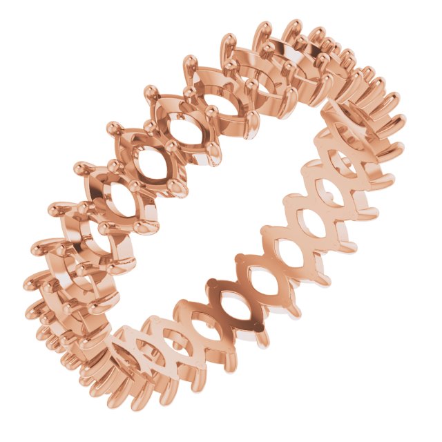 Shared-Prong Eternity Band