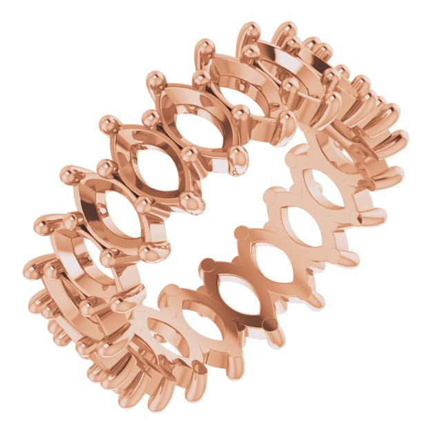 Shared-Prong Eternity Band