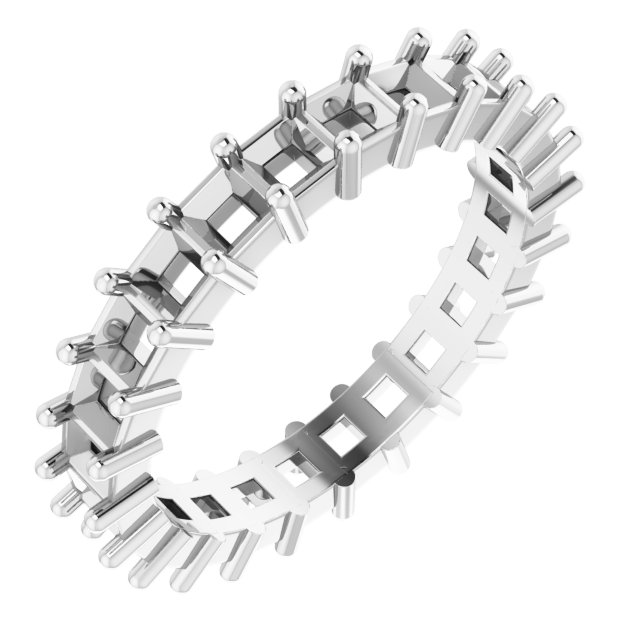 Shared-Prong Eternity Band