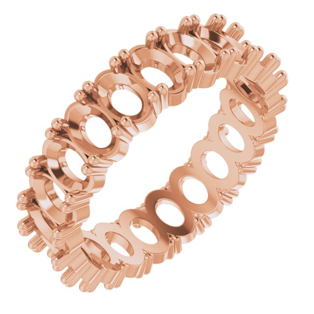 Shared-Prong Eternity Band