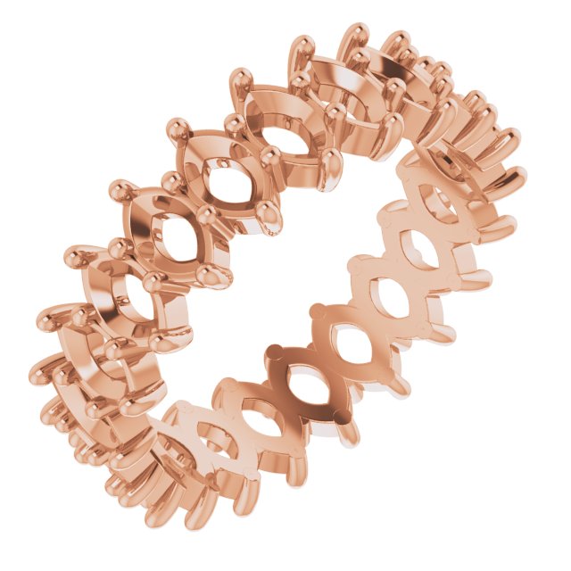 Shared-Prong Eternity Band