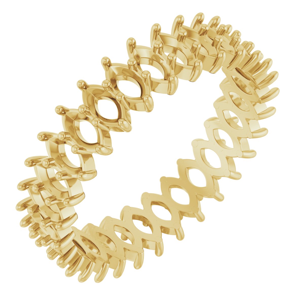 Shared-Prong Eternity Band
