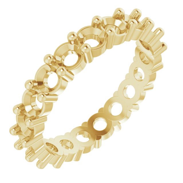 Shared-Prong Eternity Band