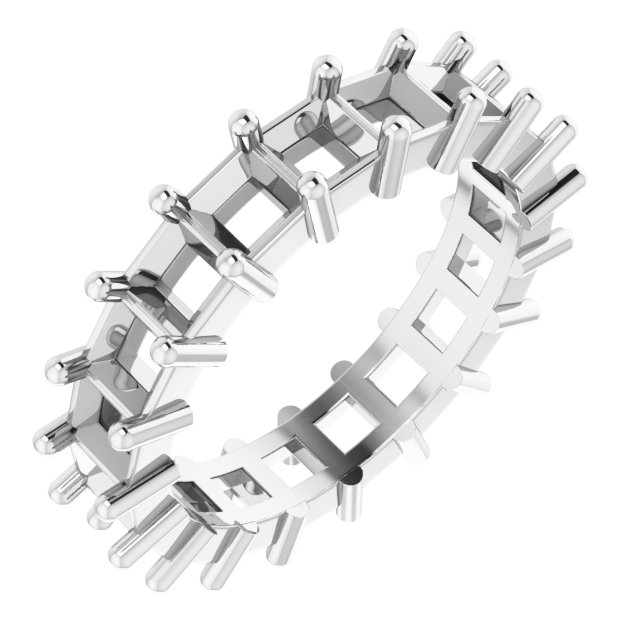 Shared-Prong Eternity Band