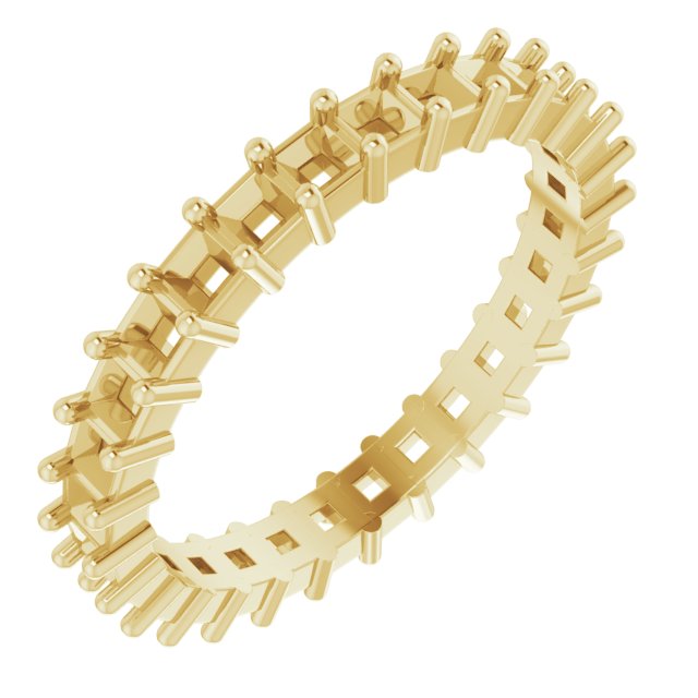 Shared-Prong Eternity Band
