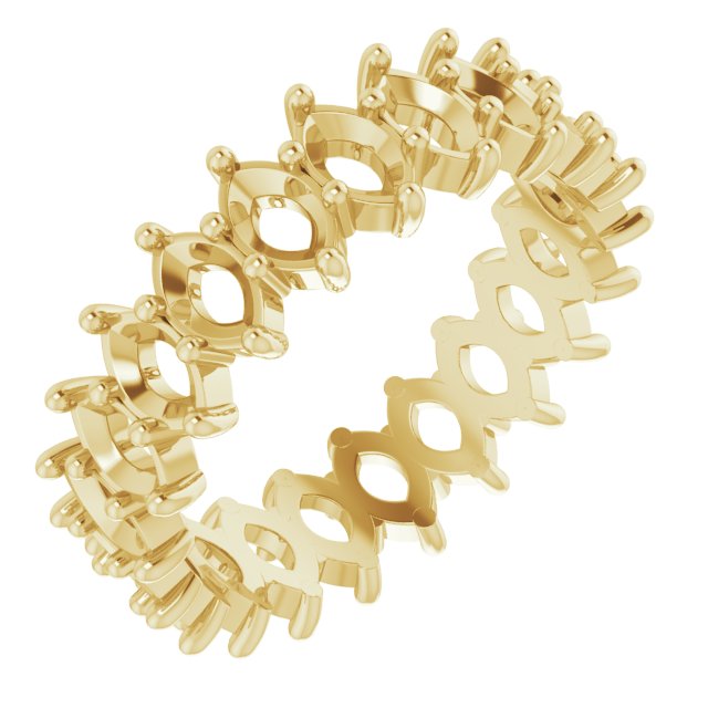 Shared-Prong Eternity Band