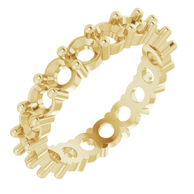 Shared-Prong Eternity Band