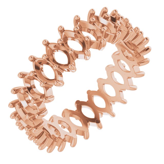 Shared-Prong Eternity Band