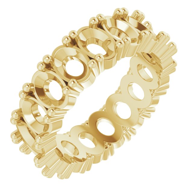 Shared-Prong Eternity Band
