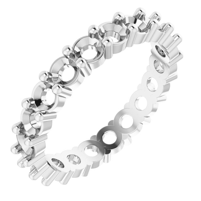 Shared-Prong Eternity Band
