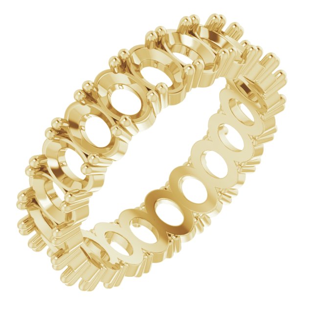 Shared-Prong Eternity Band