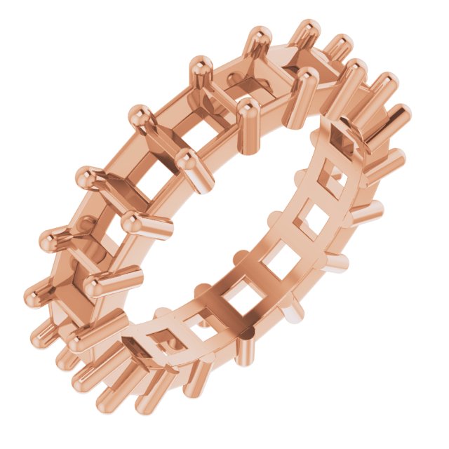 Shared-Prong Eternity Band