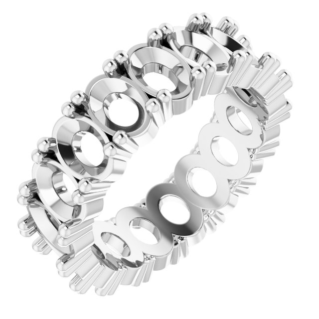 Shared-Prong Eternity Band