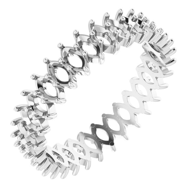 Shared-Prong Eternity Band