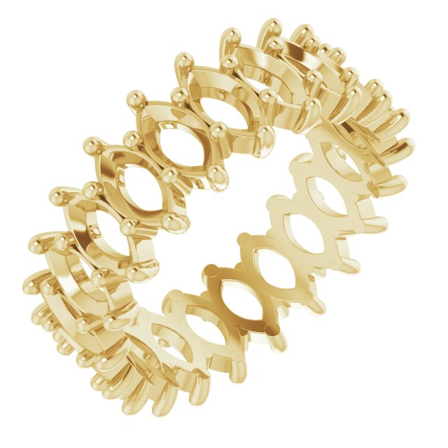 Shared-Prong Eternity Band