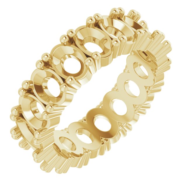 Shared-Prong Eternity Band
