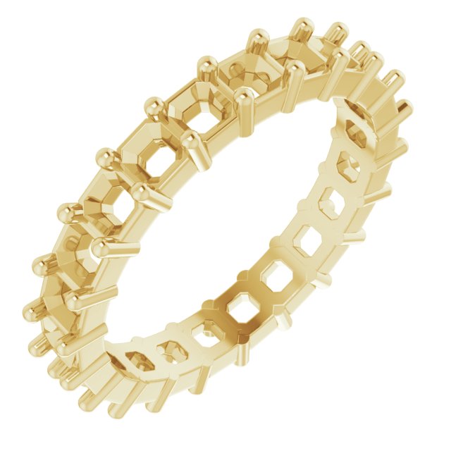 Shared-Prong Eternity Band