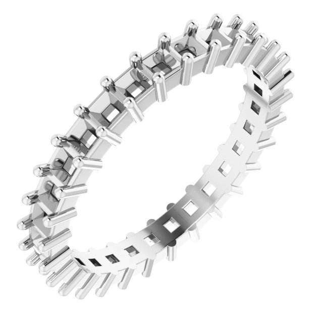Shared-Prong Eternity Band