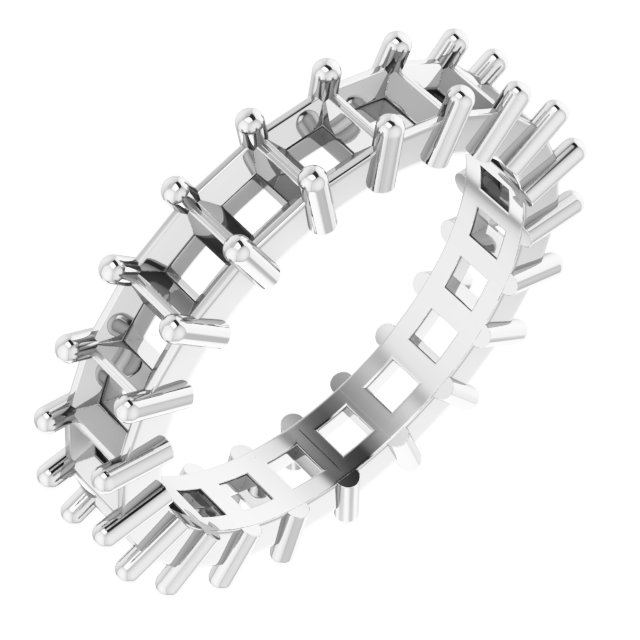 Shared-Prong Eternity Band