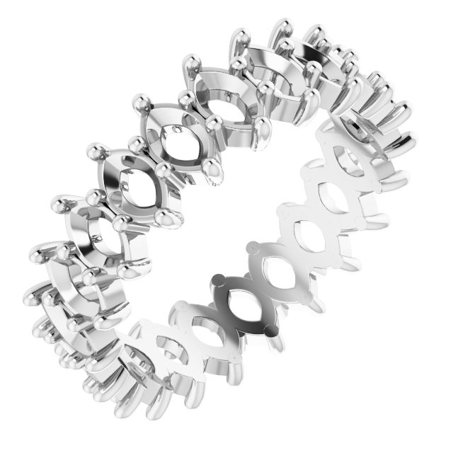 Shared-Prong Eternity Band