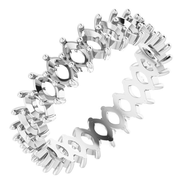 Shared-Prong Eternity Band