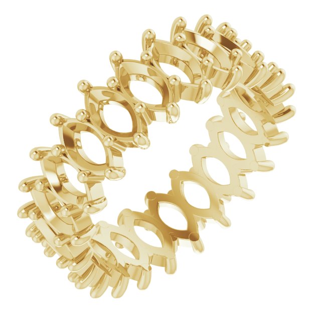 Shared-Prong Eternity Band