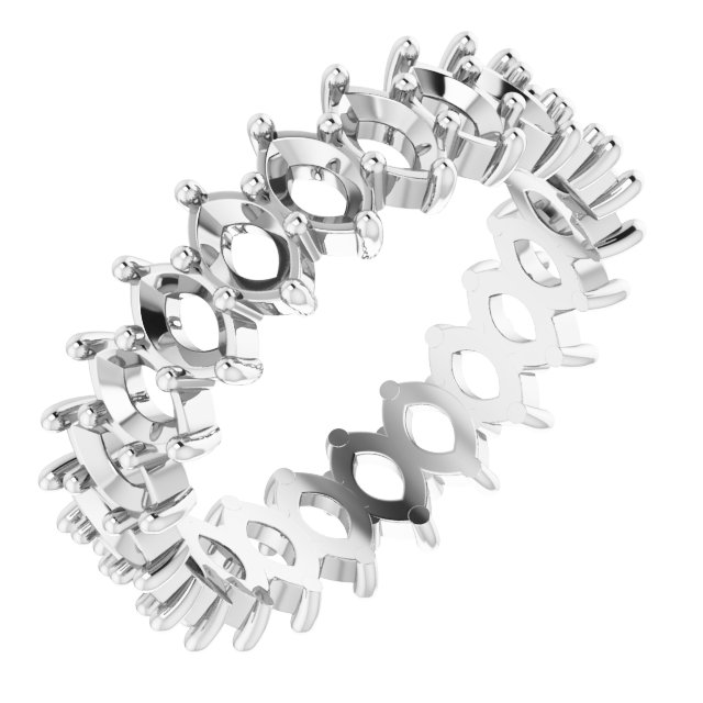 Shared-Prong Eternity Band